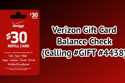 verizon gift card balance check