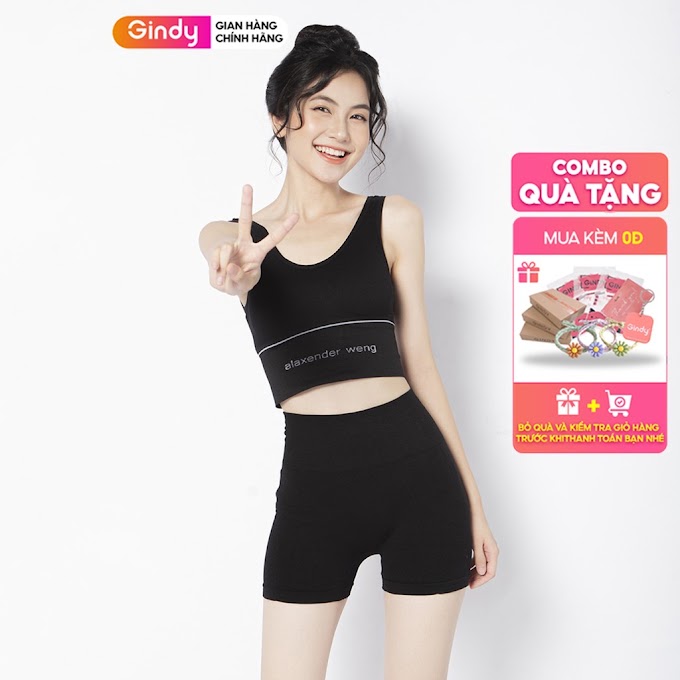 Mall Shop [ gindy_fashion ] Quần tập gym yoga GINDY legging nâng mông thể thao nữ cạp cao co dãn thời trang nữ Q6155