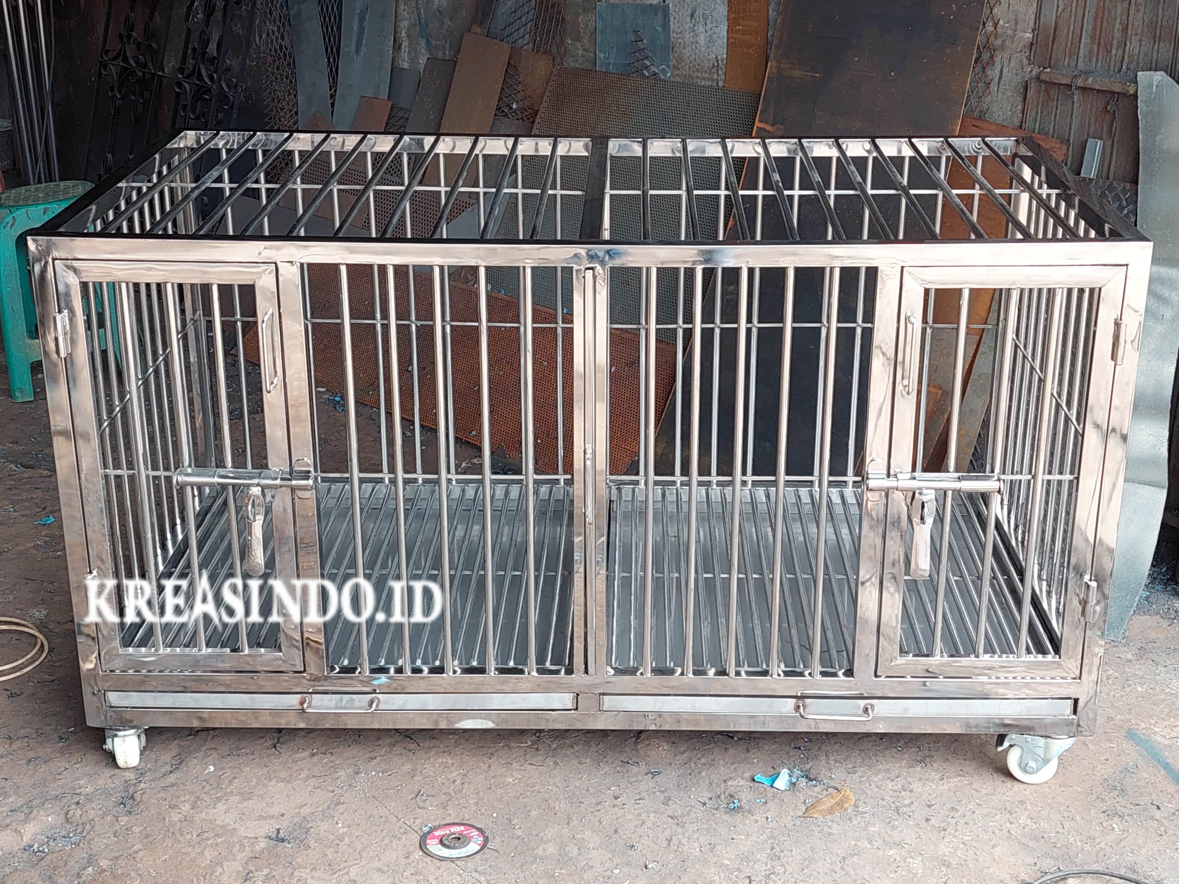 Kandang Anjing Bahan Stainless Pesanan Bpk Steve Andoko di Cakung Jakarta Timur