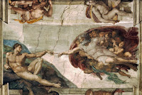 A criação de Adão -  Michelangelo Buonarotti por volta de 1511