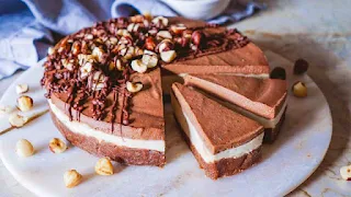 طريقه عمل تشيز كيك بالشوكولاته بدون فرن
