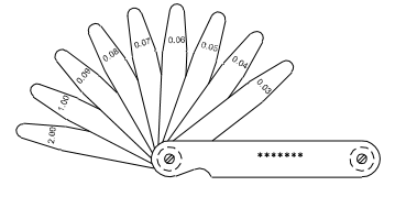 Feeler gauge engineering drawing