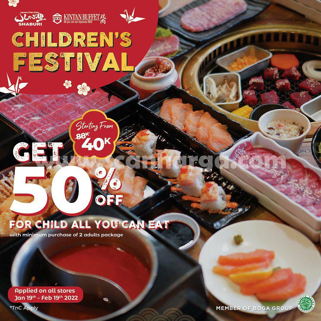 Promo Kintan Buffet All You Can Eat Paket Anak Diskon 50%