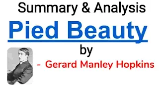 Pied Beauty Summary and Analysis by G. M Hopkins