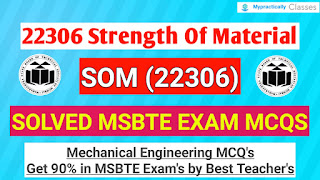 Strength of Materials 22306 SOM Mcqs For MBSTE Exams Pdf Download