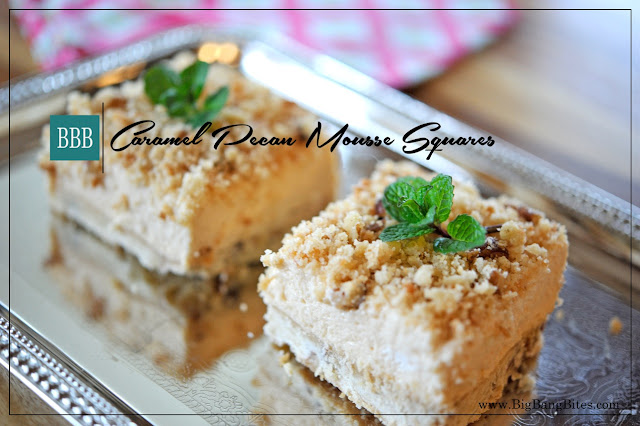 Caramel Pecan Mousse Squares