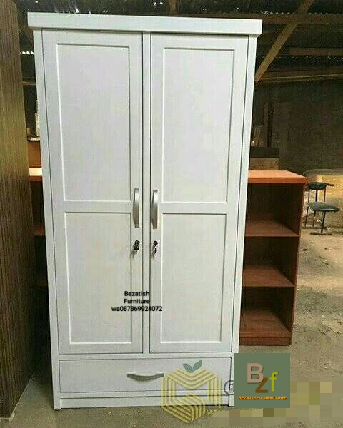 lemari jati minimalis 2 pintu