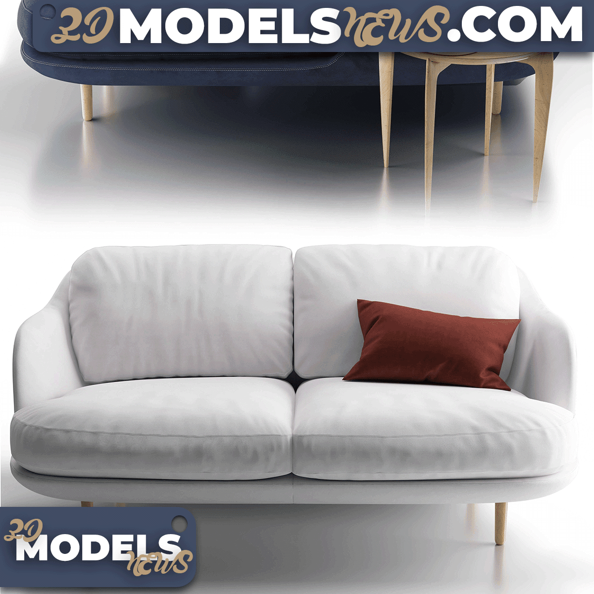 Sofa Model Fritz Hansen LUNE 3