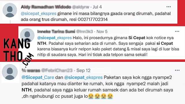 Pengalaman Netizen NTH Not At Home SiCepat Ekspress