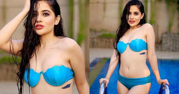 Urfi Javed blue bikini sexy body indian model