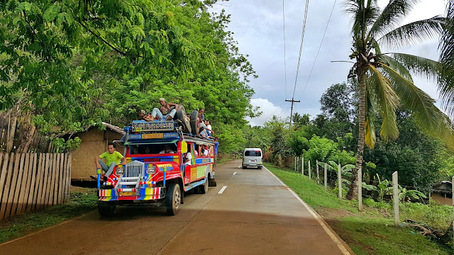 a passenger jeep plying the route between Puerto Pincesa city center and the Sabang Boat Terminal