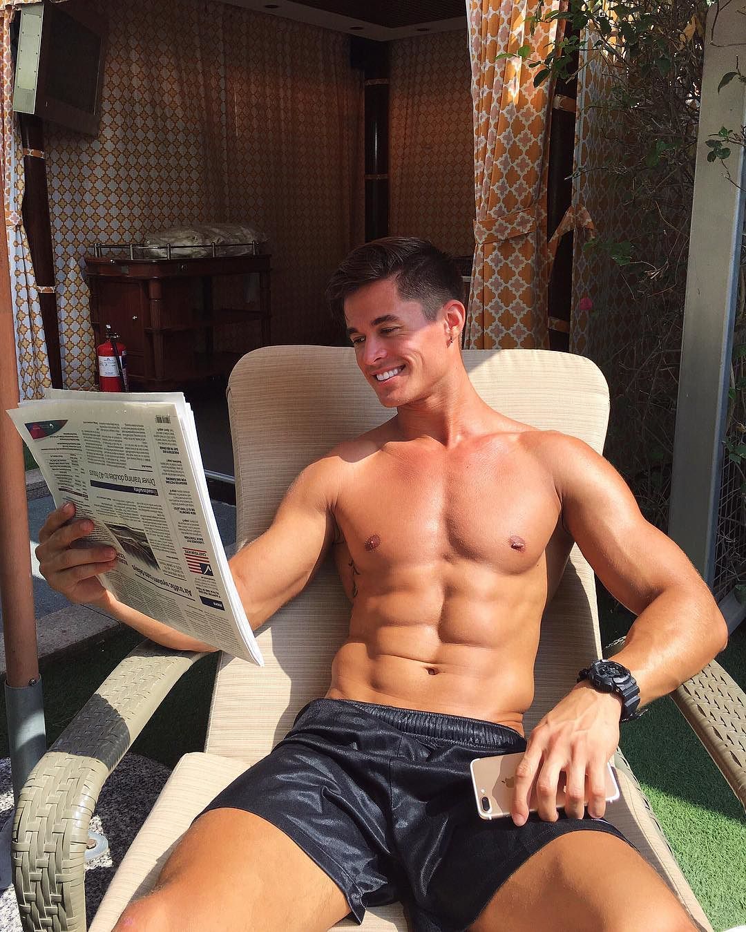 sexy-shirtless-fit-asian-guy-cocky-smile-abs-dude-sun-tanning