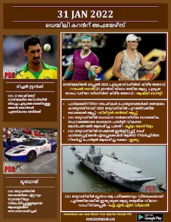 Daily Malayalam Current Affairs 31 Jan 2022