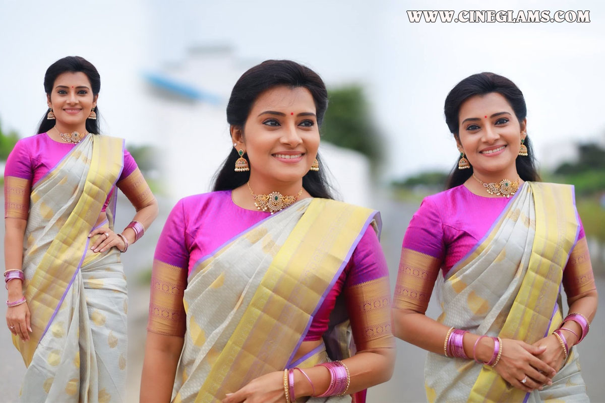 Sruthi raj Traditional looks in saree for Festival