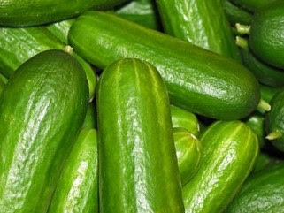 Cucumber is fiber-rich and has a high water ratio.