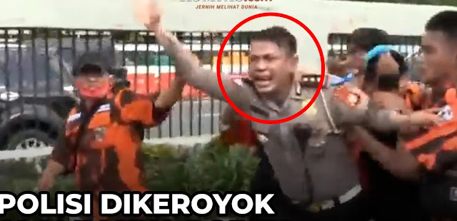 Seorang polisi dari KBO Ditlantas Polda Metro Jaya Perwira Polisi yang Dikeroyok Pemuda Pancasila Mengalami Hematoma