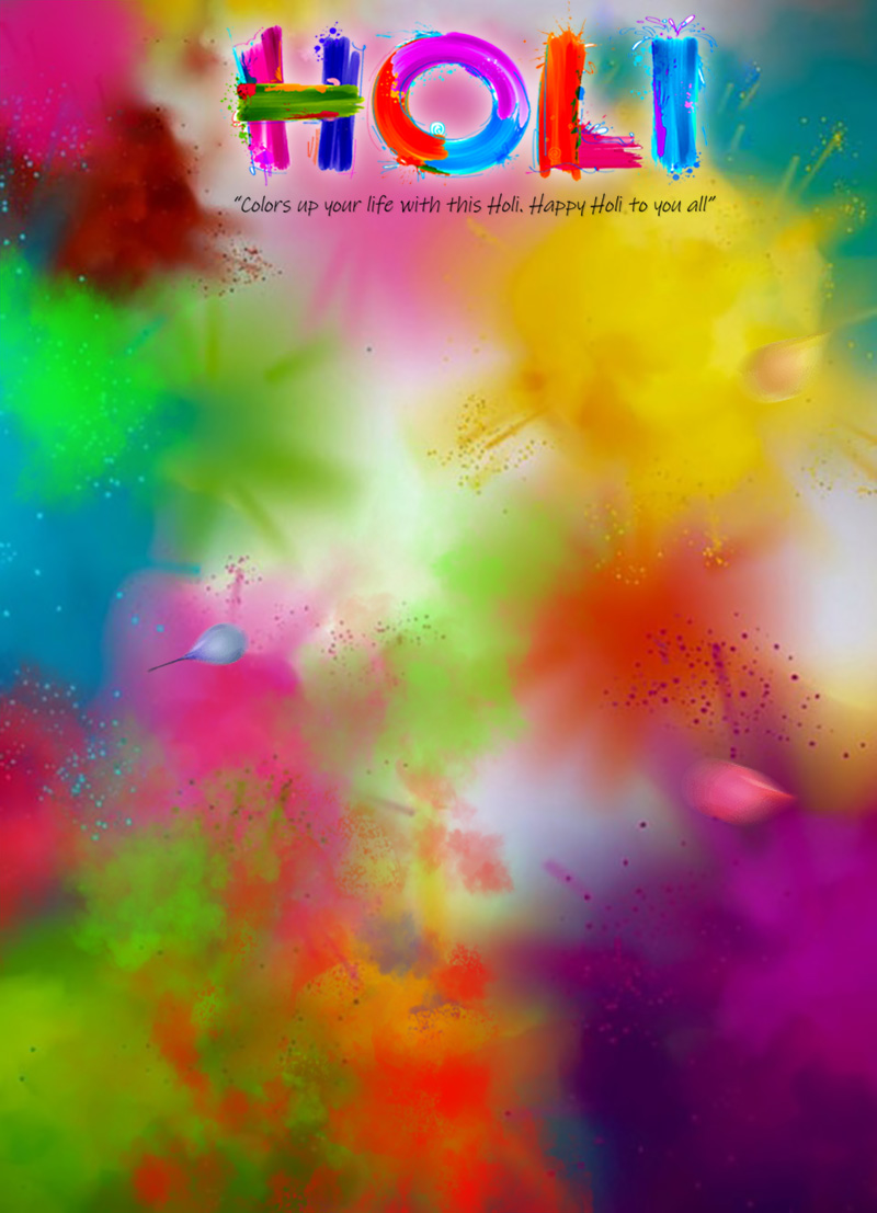 Happy Holi Background Photo Editing