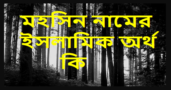 মহসিন নামের ইসলামিক অর্থ কি