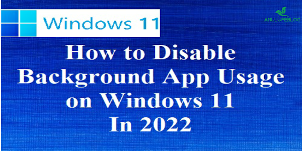 How to Disable Background App Usage on Windows 11 In 2022?