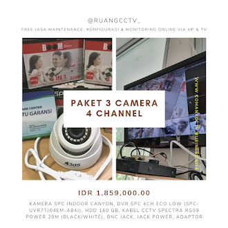 Produk SPC Paket 3 Camera 4 Channel