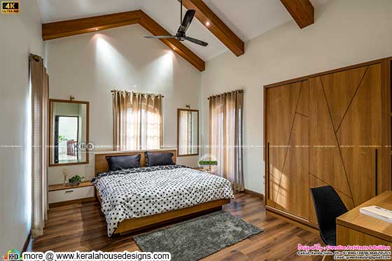 Colonial home bedroom interior