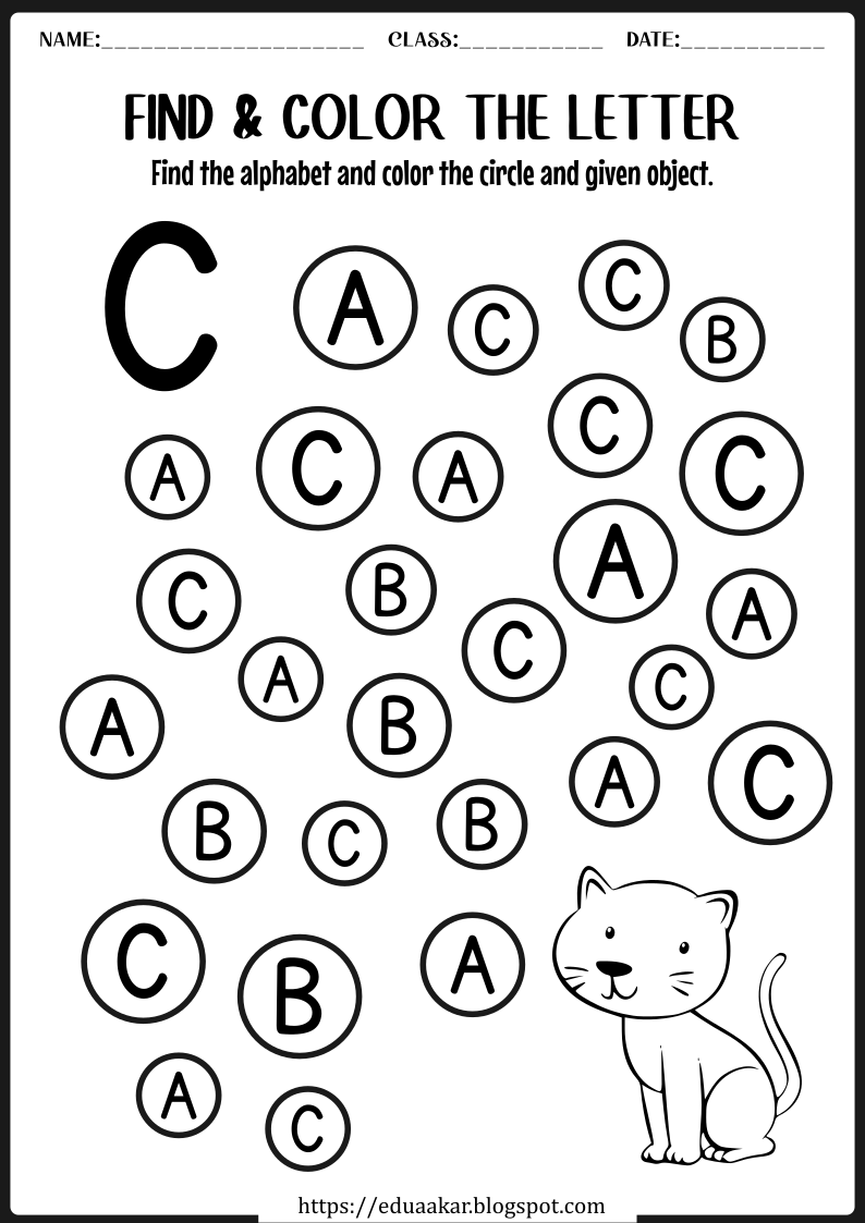 Identify Alphabet C Worksheet