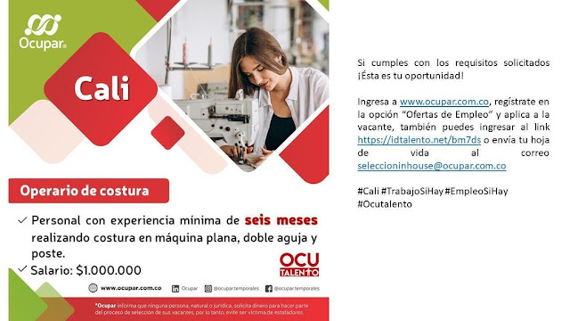 📂 Empleo en Cali HOY - Operario Marroquineria 💼 |▷ #Cali #SiHayEmpleo #Empleo