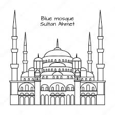 Sultan Ahmet Camii çizimi Renkli