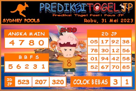 Prediksi Togel Sidney JP Rabu 31 Mei 2023