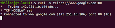 Telenet with curl