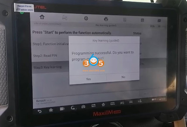 Autel IM608 Program Renault Duster 2017 Key 8