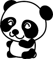 Sweet panda coloring page for kids