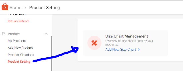 APA ITU "SIZE CHART TOOL"  DI SHOPEE SELLER CENTER