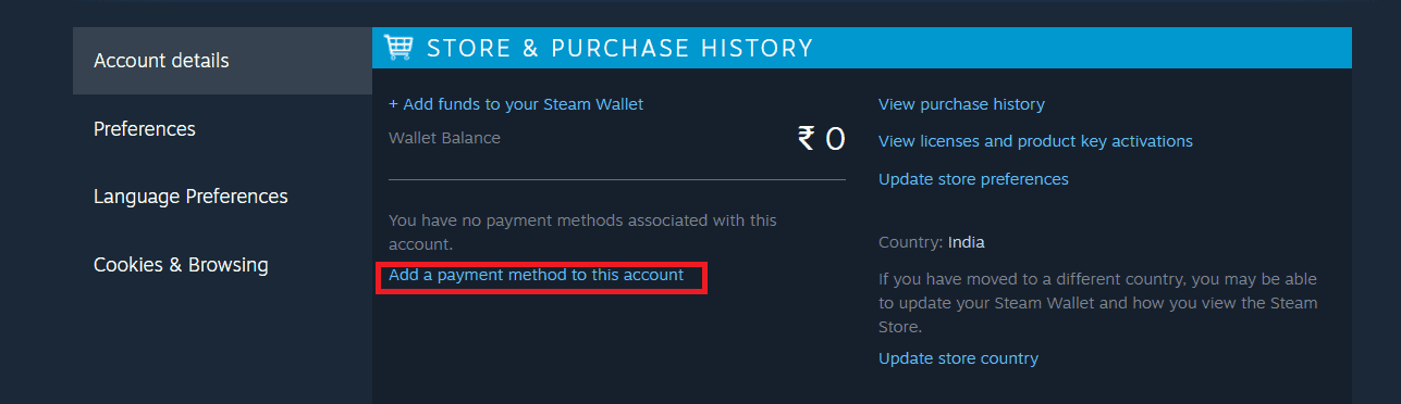 American Express gift card on steam