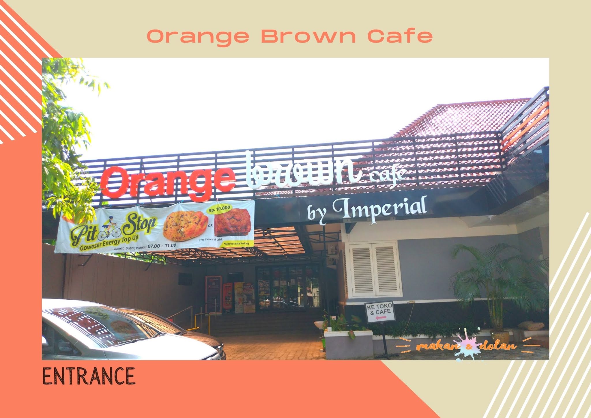 orange brown cafe