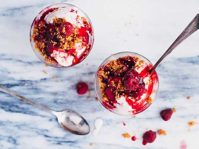 Raspberry Ripple Ice Cream Sundaes