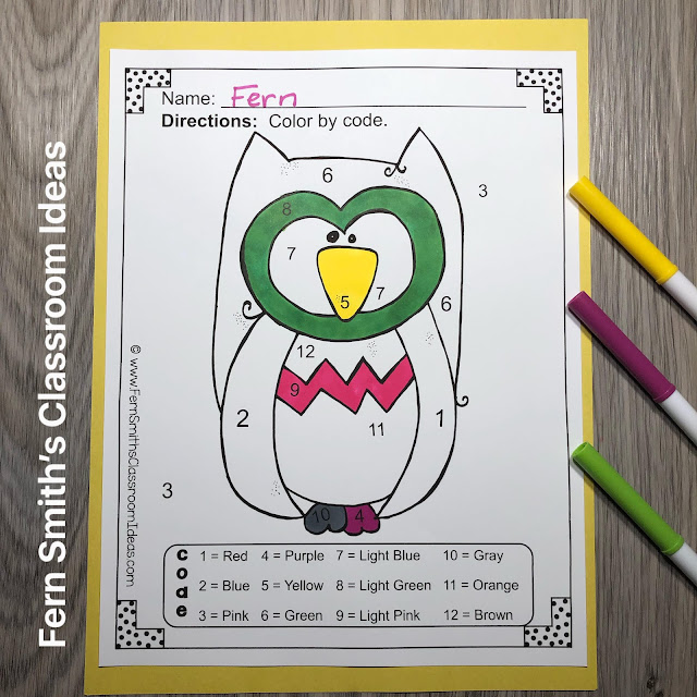 Click Here to Download This Color By Code Funky Kindergarten Know Your Colors and Know Your Numbers Funky Owls Printable Worksheet Bundle For Your Students Today!