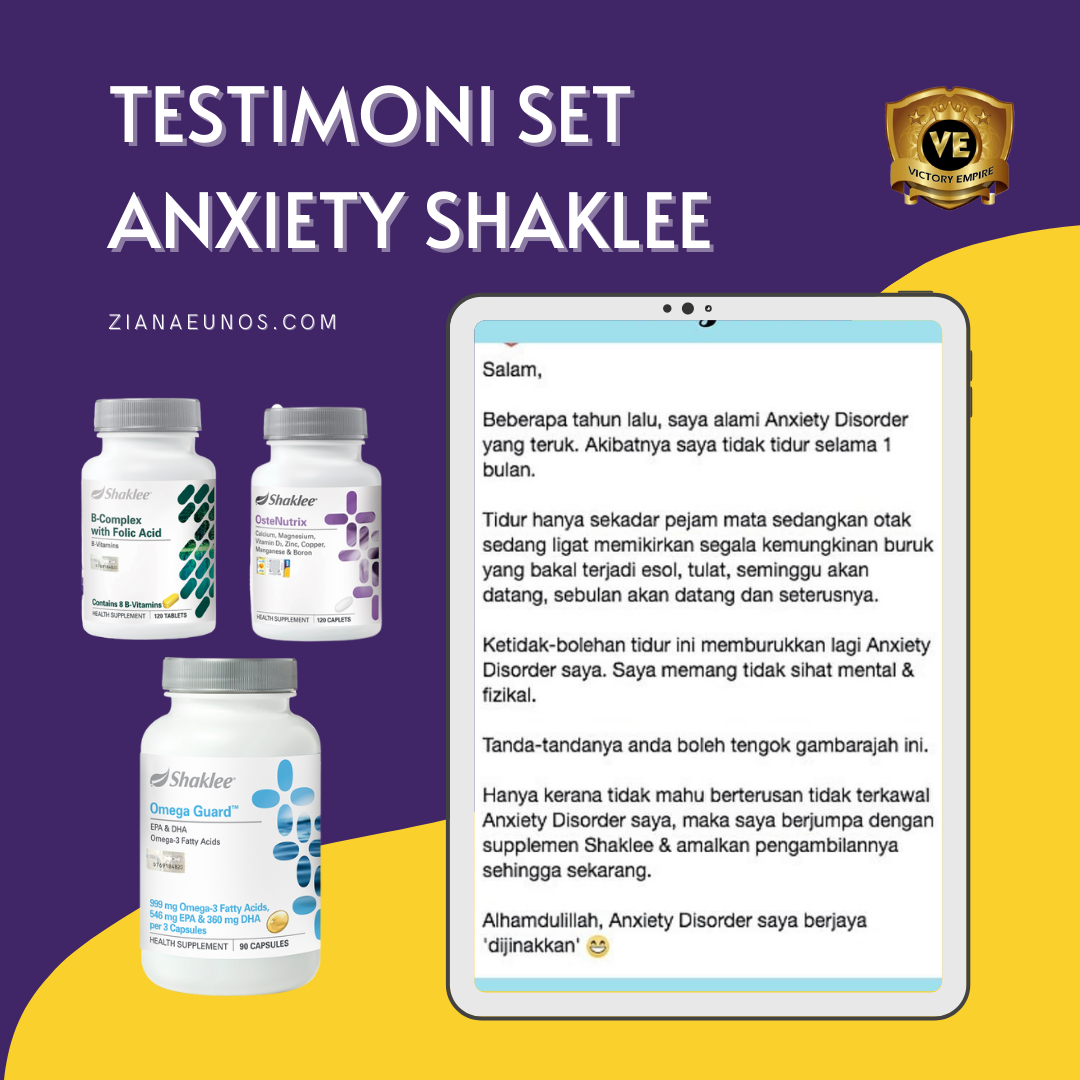 Testimoni Set Anxiety Shaklee