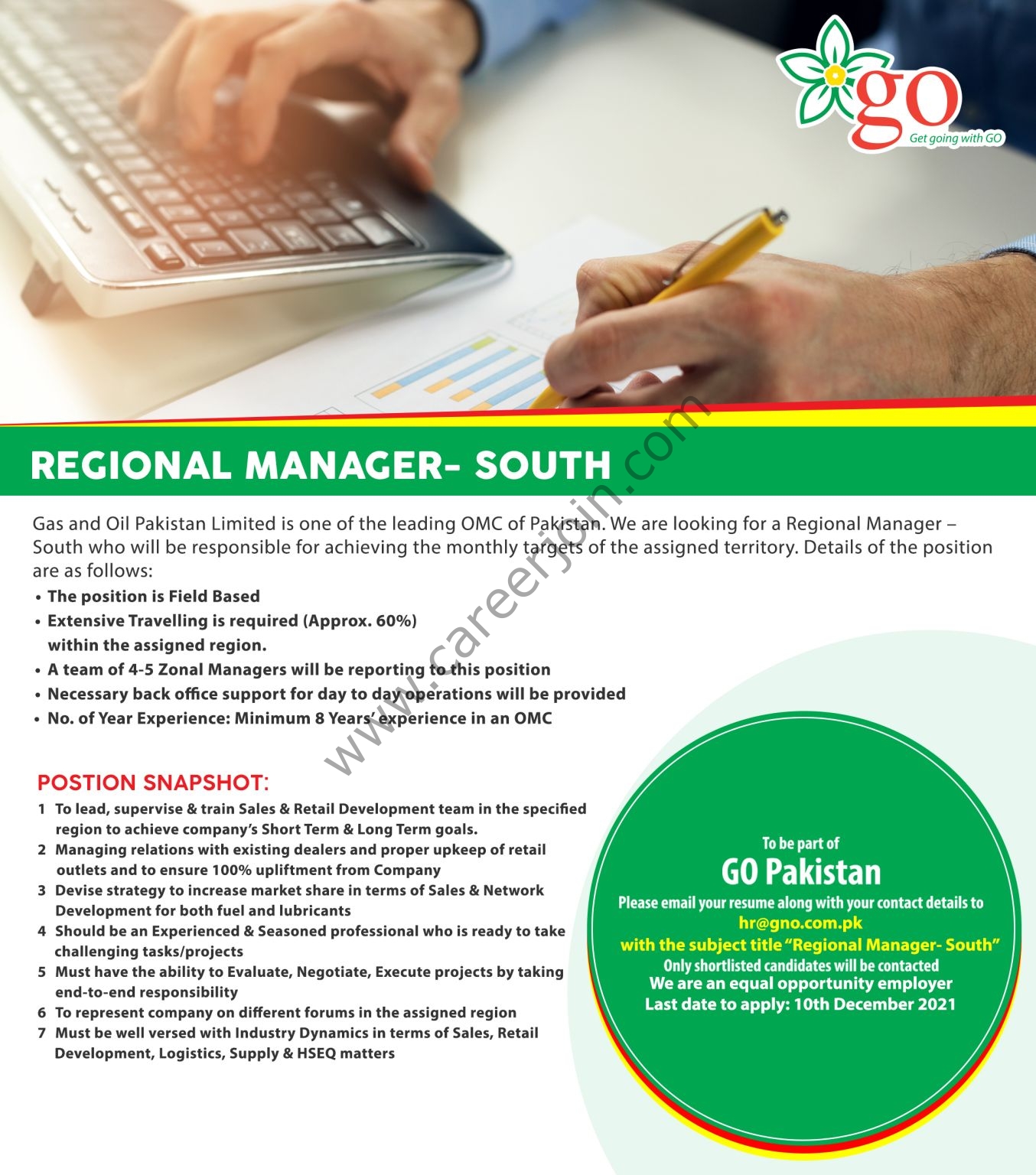 Gas & Oil Pakistan Limited Jobs Regional Manager