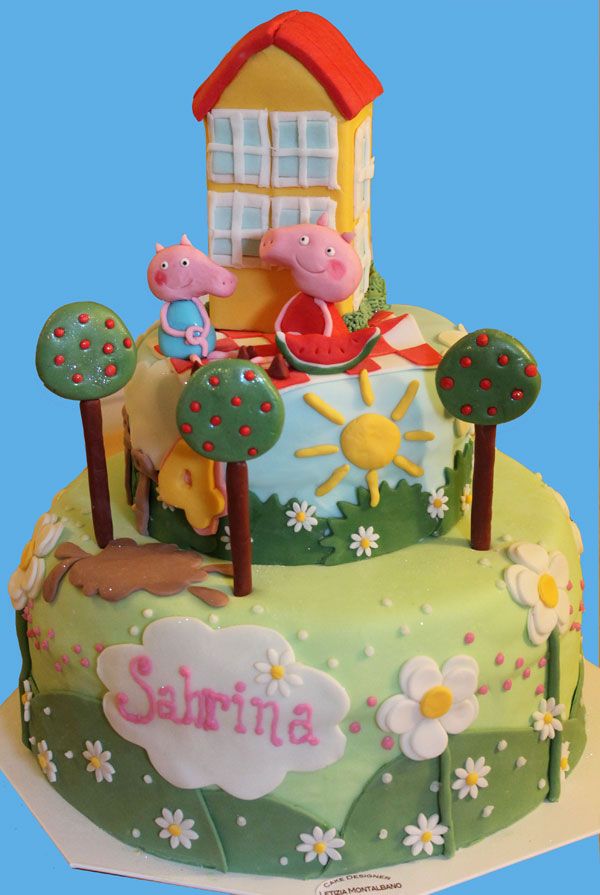 peppa pig birthday cake