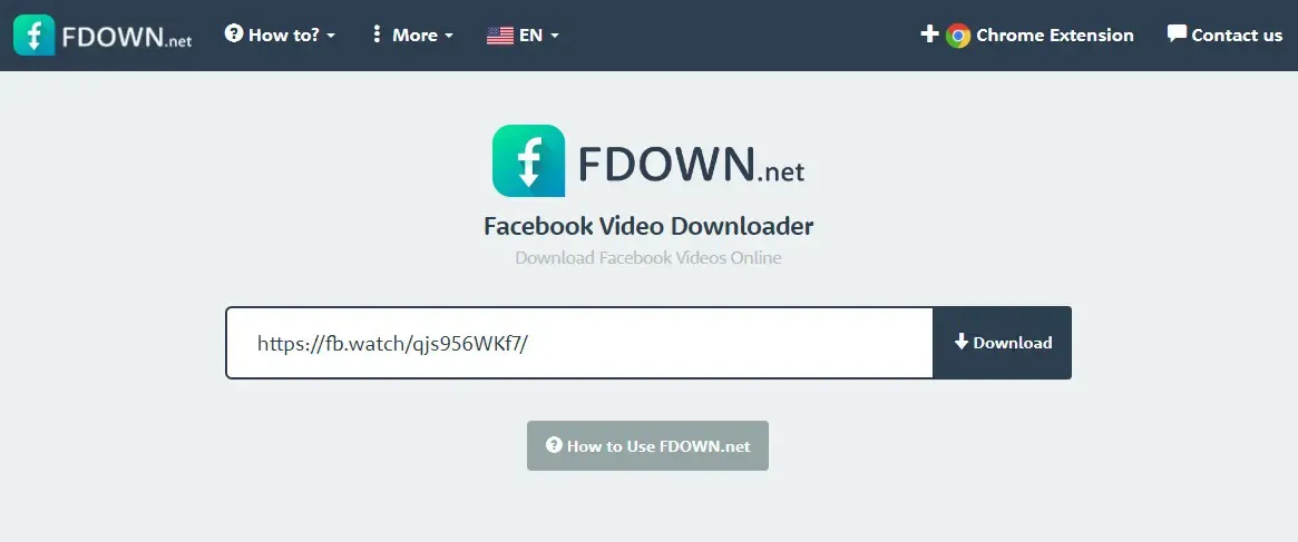 تنزيل فيديوهات الفيس بوك باستخدام موقع FDOWN