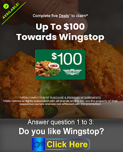 Spend $100 Towards Wingstop!