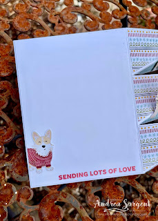 Christmas wishes coming from furry friends through a specially created fancy fold card by Andrea Sargent, Australia.