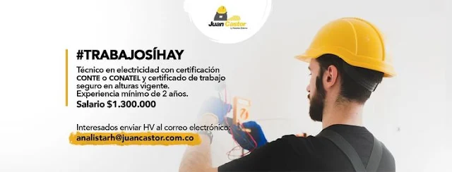 📂 Empleo en Cali HOY como Tecnico Electricista  💼 |▷ #SiHayEmpleo