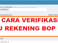 Cara Verifikasi Buku Rekening BOP PAUD Tahun 2021