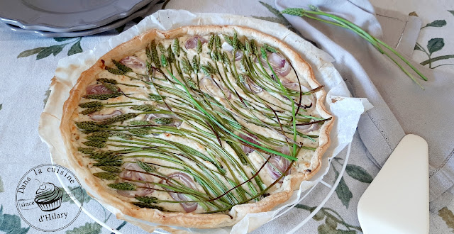 Tarte aux asperges sauvages et à la ricotta - Dans la cuisine d'Hilary