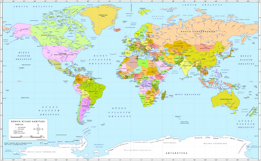 dünya siyasi haritası