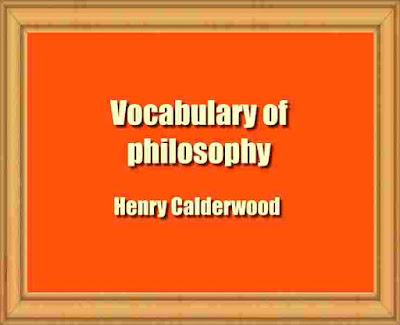 Vocabulary of philosophy
