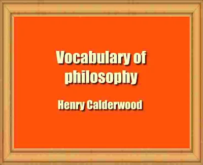 Vocabulary of philosophy