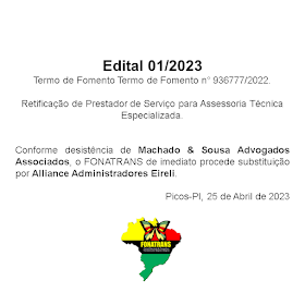 Comunicado Edital 01/2023